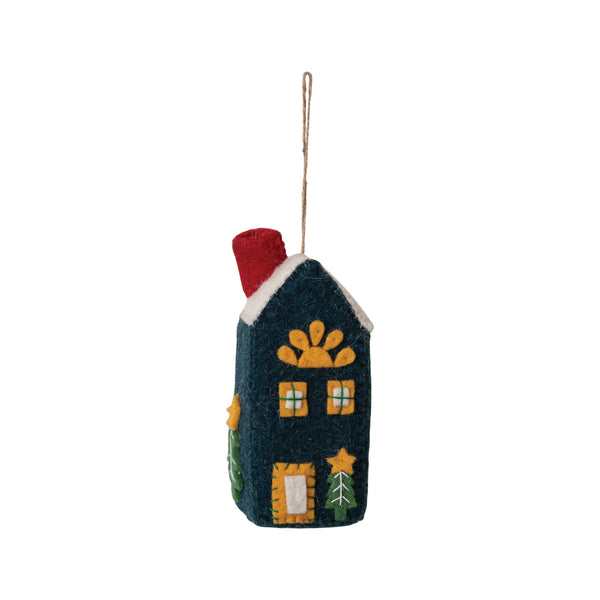 Handmade Wool Felt House Ornament