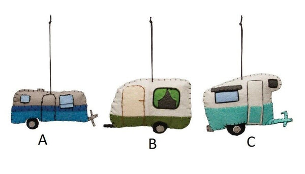 Wool Felt Camper Ornament  (3 Styles)