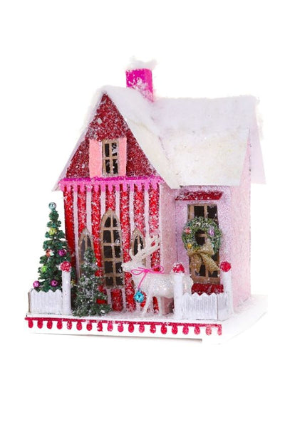 Candy Cane Glitter Holiday Bungalow