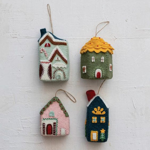 Handmade Wool Felt House Ornament