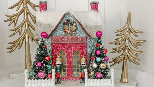 Merry & Bright Glitter Holiday Chalet