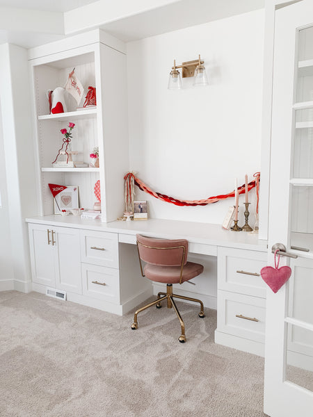 Red & Pink Twisted Felted Wool Garland