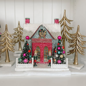 Merry & Bright Glitter Holiday Chalet