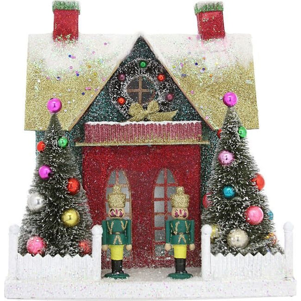 Merry & Bright Glitter Holiday Chalet