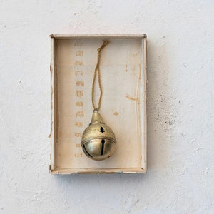 Metal Bell Ornament with Tree Cut-Out