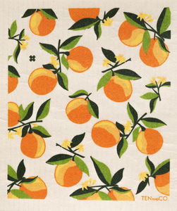 Oranges - Swedish Dishcloth