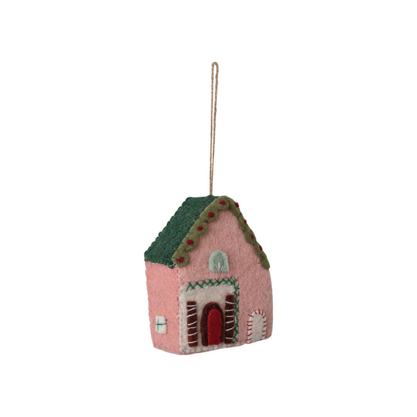 Handmade Wool Felt House Ornament