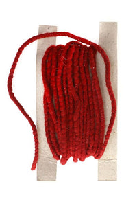 Red Wool + Tinsel Trim