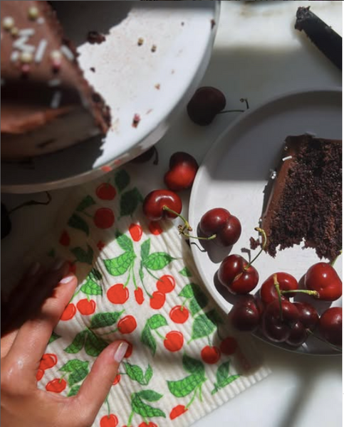 Cherries - Swedish Dishcloth