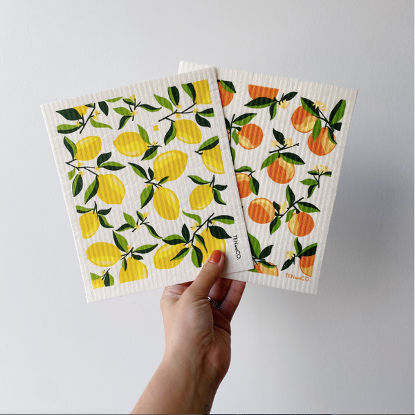 Oranges - Swedish Dishcloth