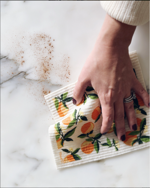 Oranges - Swedish Dishcloth