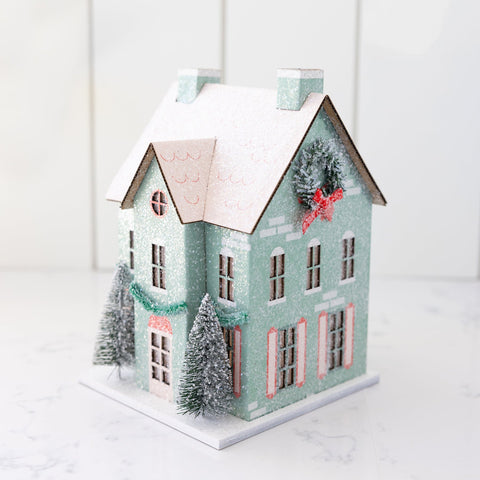 Village Green Mansion Mini Glitter House