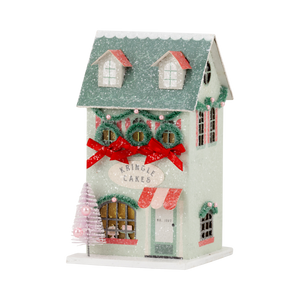 Christmas Village Cake Shop Mini Glitter House