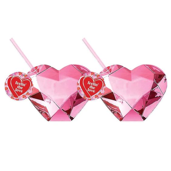 Pink Heart Tumbler Cup