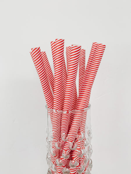 Blue & Red Stripe Straws